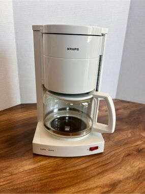 KRUPS Coffee Maker 10 Cups White - Classic Home Brewer